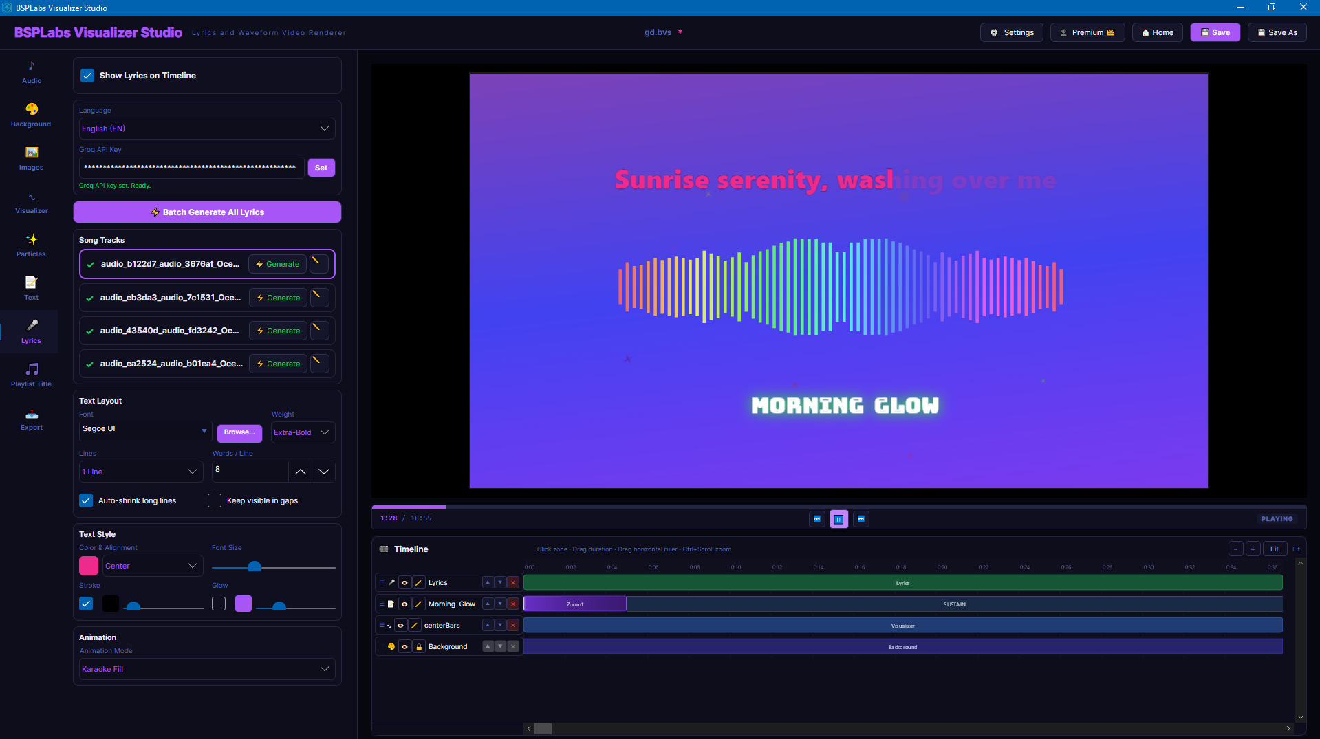 BSPLabs Visualizer Studio Dashboard Mockup